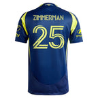 Walker Zimmerman Nashville SC adidas 2025 The Heart Of Nashville Kit Authentic Player Jersey - Navy