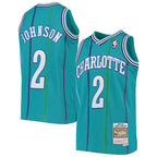 Larry Johnson Charlotte Hornets  Youth 1992/93 Hardwood Classics Swingman Jersey - Teal