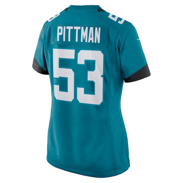 Anthony Pittman Jacksonville Jaguars Nike Women's Team Game Jersey -  Teal