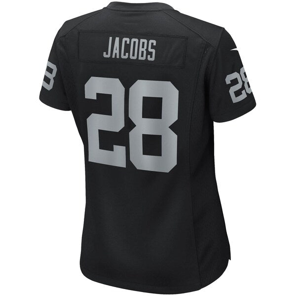 Josh Jacobs Las Vegas Raiders Nike Women's Game Player Jersey - Black/White