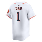 Houston Astros Nike #1 Dad Home Limited Jersey - White