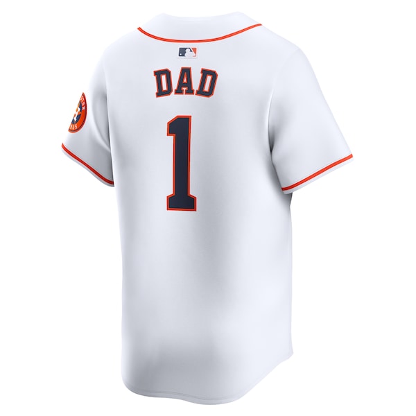 Houston Astros Nike #1 Dad Home Limited Jersey - White