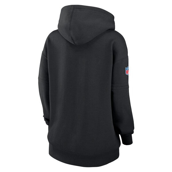 New York Giants Nike Women's 2024 NFL Crucial Catch Club Pullover Hoodie - Black