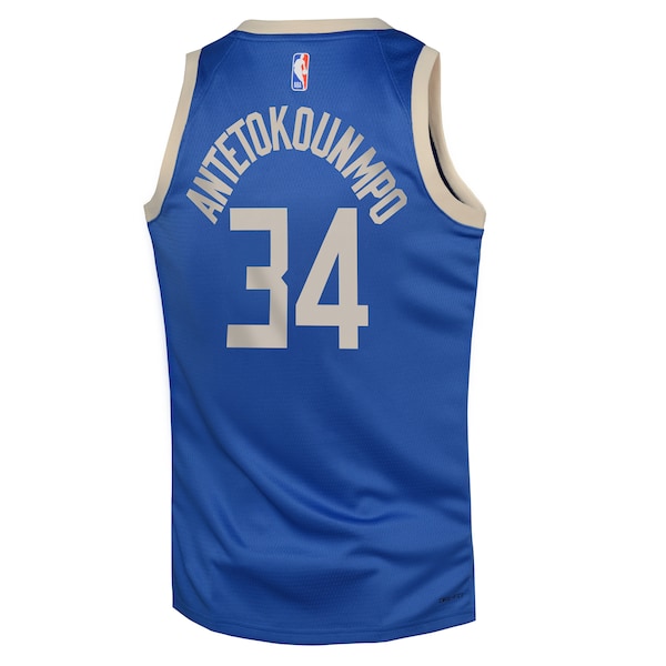 Giannis Antetokounmpo Milwaukee Bucks Nike Youth 2024/25 Swingman Player Jersey - City Edition - Royal