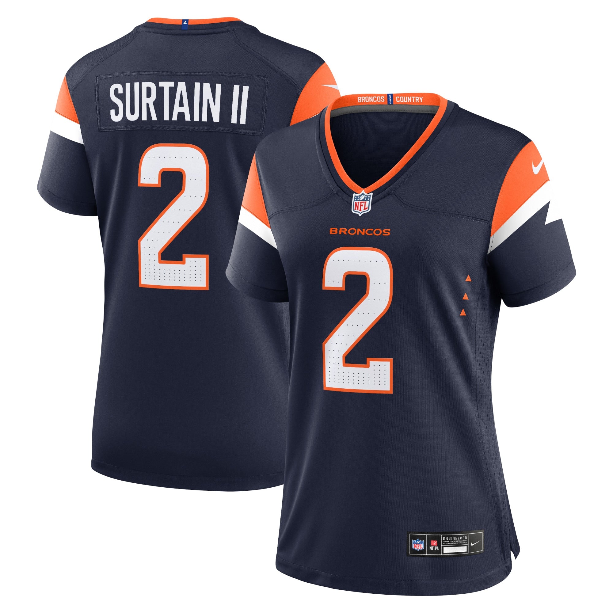 Patrick Surtain II Denver Broncos Nike Women's Game Jersey - Orange