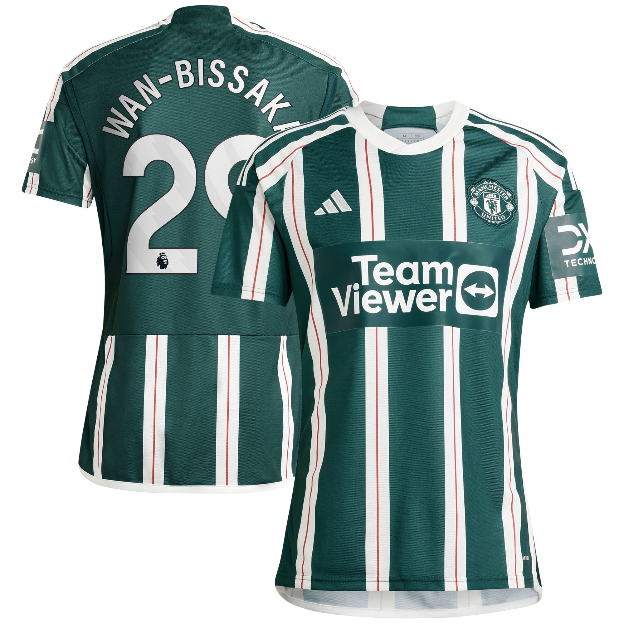 Aaron Wan-Bissaka Manchester United adidas 2023/24 Home Replica Player Jersey - Red/Green