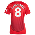 Bruno Fernandes Manchester United adidas Women's 2024/25 Home Replica Player Jersey - Red