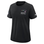 New England Patriots Nike Women's 2025 NFL Crucial Catch Tri-Blend Dri-FIT T-Shirt - Black