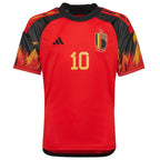 Eden Hazard Belgium National Team adidas Youth 2022/23 Home Replica Jersey - Red
