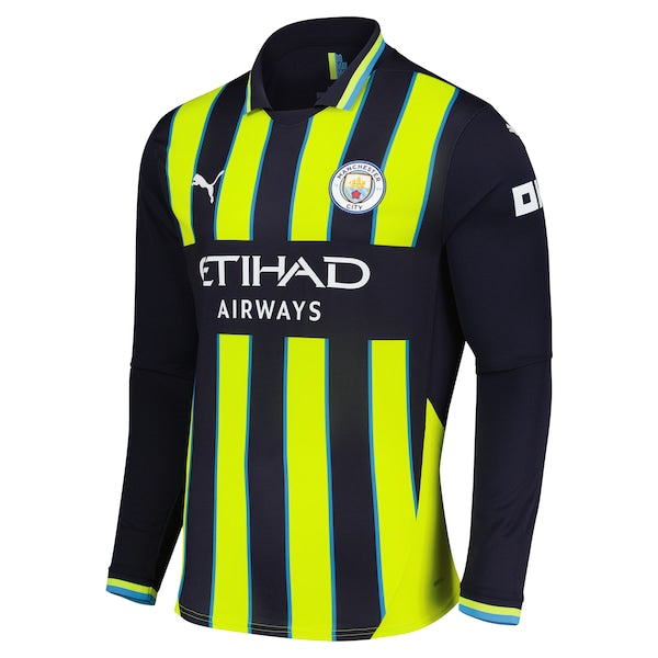 Kevin De Bruyne Manchester City Puma 2024/25 Away Replica Long Sleeve Player Jersey - Navy