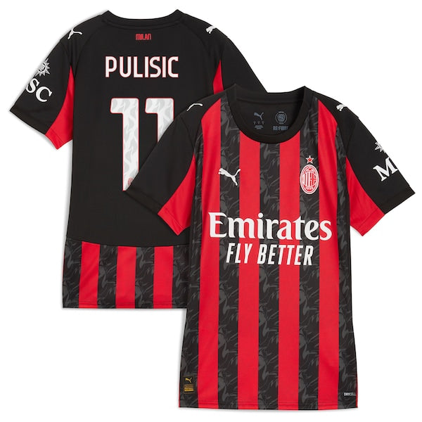 Christian Pulisic AC Milan Puma Women's 2025/26 Home Replica Player Jersey - Red