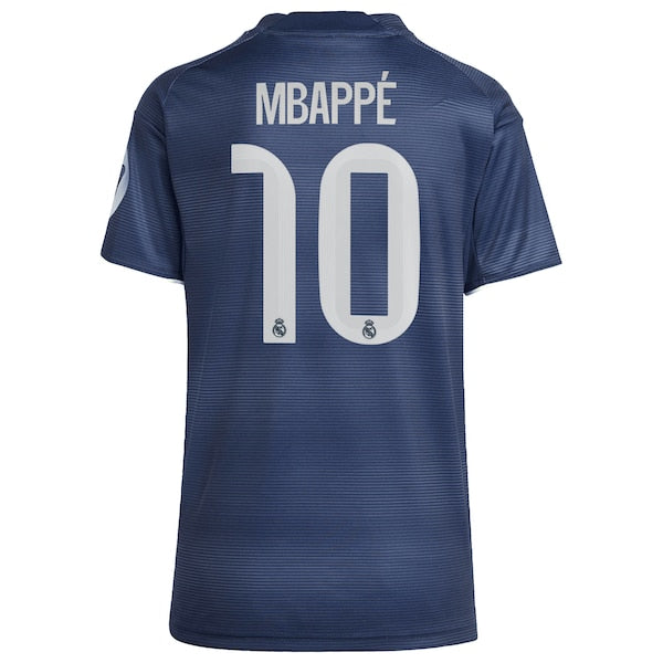 Kylian Mbappé Los Merengues adidas Women's 2025/26 Away Replica Player Jersey - Blue/White
