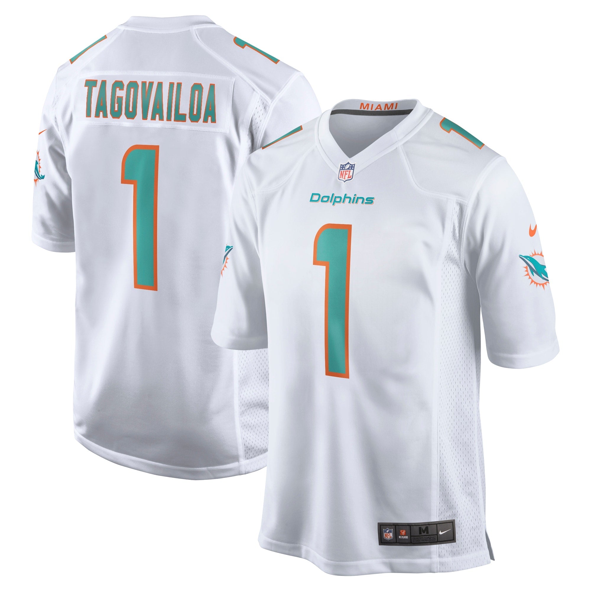 Tua Tagovailoa Miami Dolphins Nike Alternate Game Jersey - Aqua/White