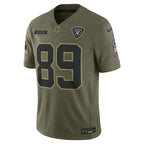 Brock Bowers Las Vegas Raiders Nike 2025 Salute to Service Limited Jersey - Olive