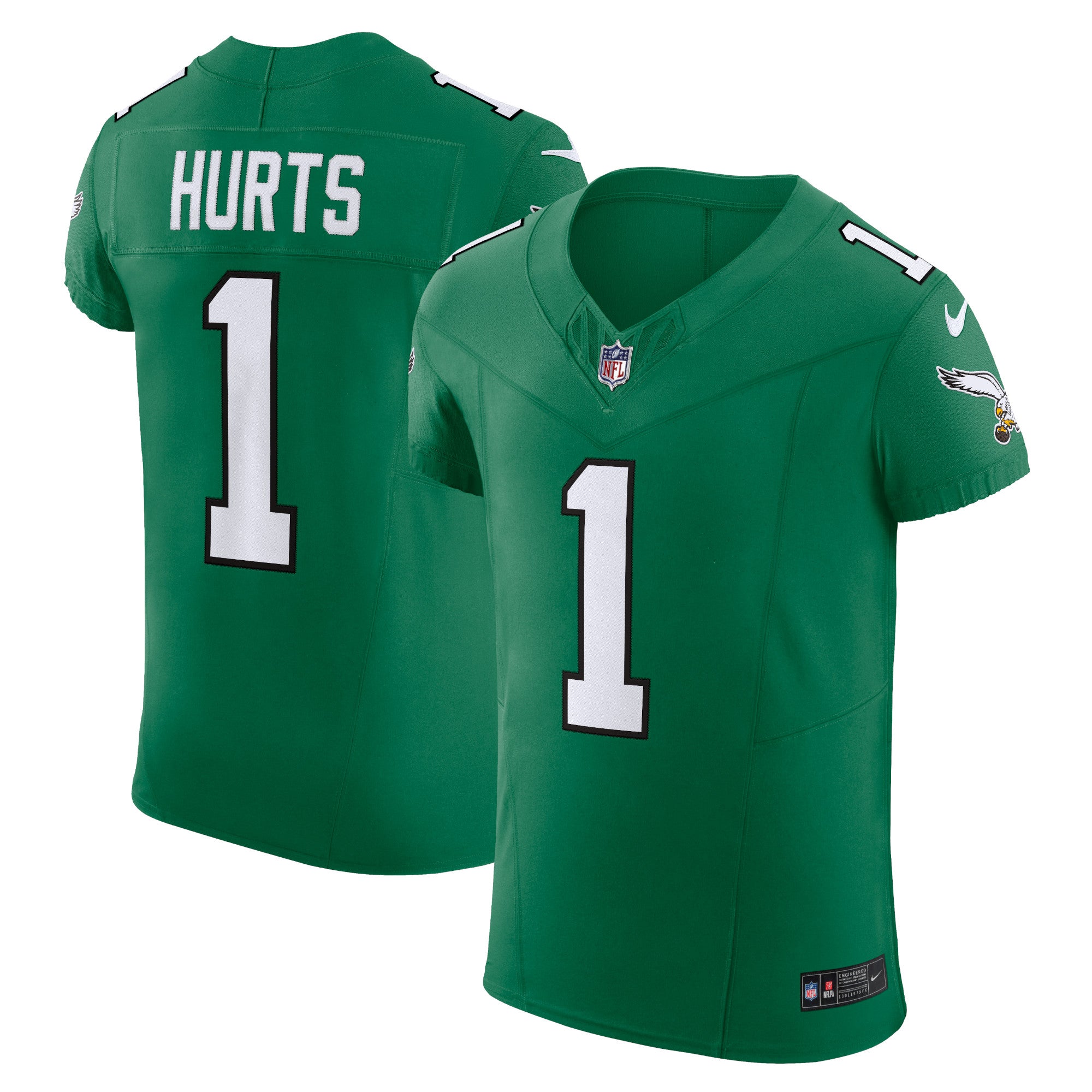 Jalen Hurts Philadelphia Eagles Nike Alternate Vapor F.U.S.E. Elite Jersey - Black/Green/Kelly Green