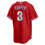 Men's Philadelphia Phillies Bryce Harper Nike Red Alternate Replica Player Name Jersey