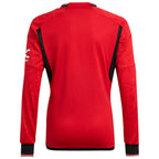 Manchester United adidas 2023/24 Home Replica Long Sleeve Jersey - Red