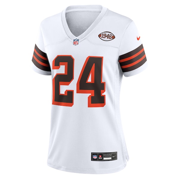 Nick Chubb Cleveland Browns Nike Women's Alternate Game Jersey -  White/Brown