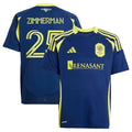 Walker Zimmerman Nashville SC adidas Youth 2025 The Heart of Nashville Kit Replica Player Jersey - Navy