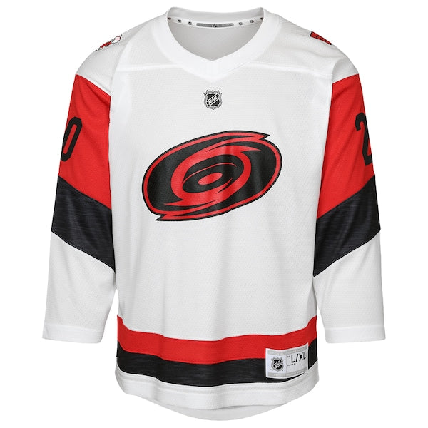 Sebastian Aho Carolina Hurricanes Youth Away Replica Player Jersey - White