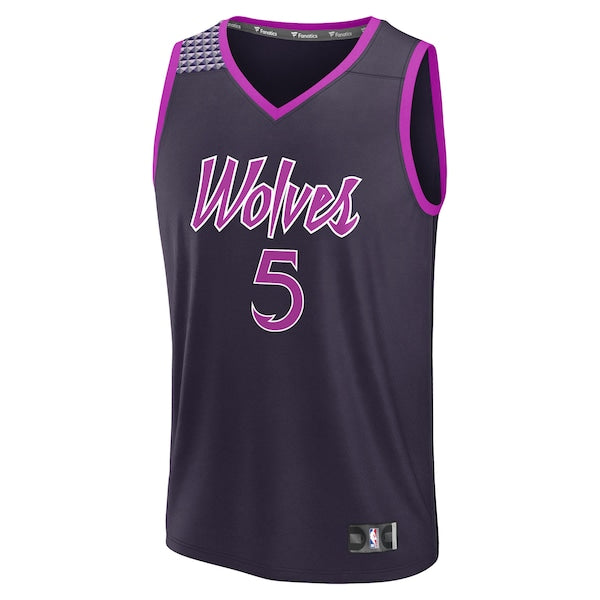 Anthony Edwards Minnesota Timberwolves  Youth 2025/26 City Edition Fast Break Jersey - Purple