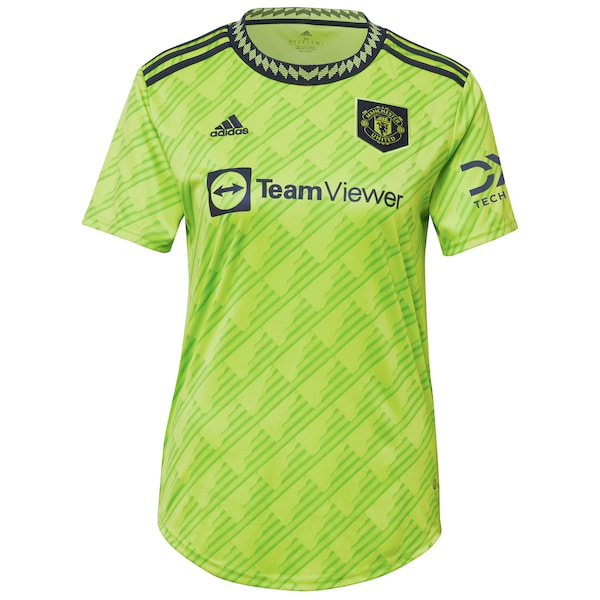 Manchester United adidas Women's 2022/23 Third Replica Jersey - Neon Green