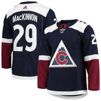 Nathan MacKinnon Colorado Avalanche adidas Alternate Primegreen Authentic Player Jersey - Navy/Burgundy/White