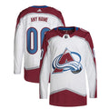 Colorado Avalanche adidas Away Custom Primegreen Authentic Pro Jersey – White