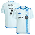 Kwadwo Opoku CF Montreal adidas Youth 2024 La Main Replica Player Jersey – Light Blue