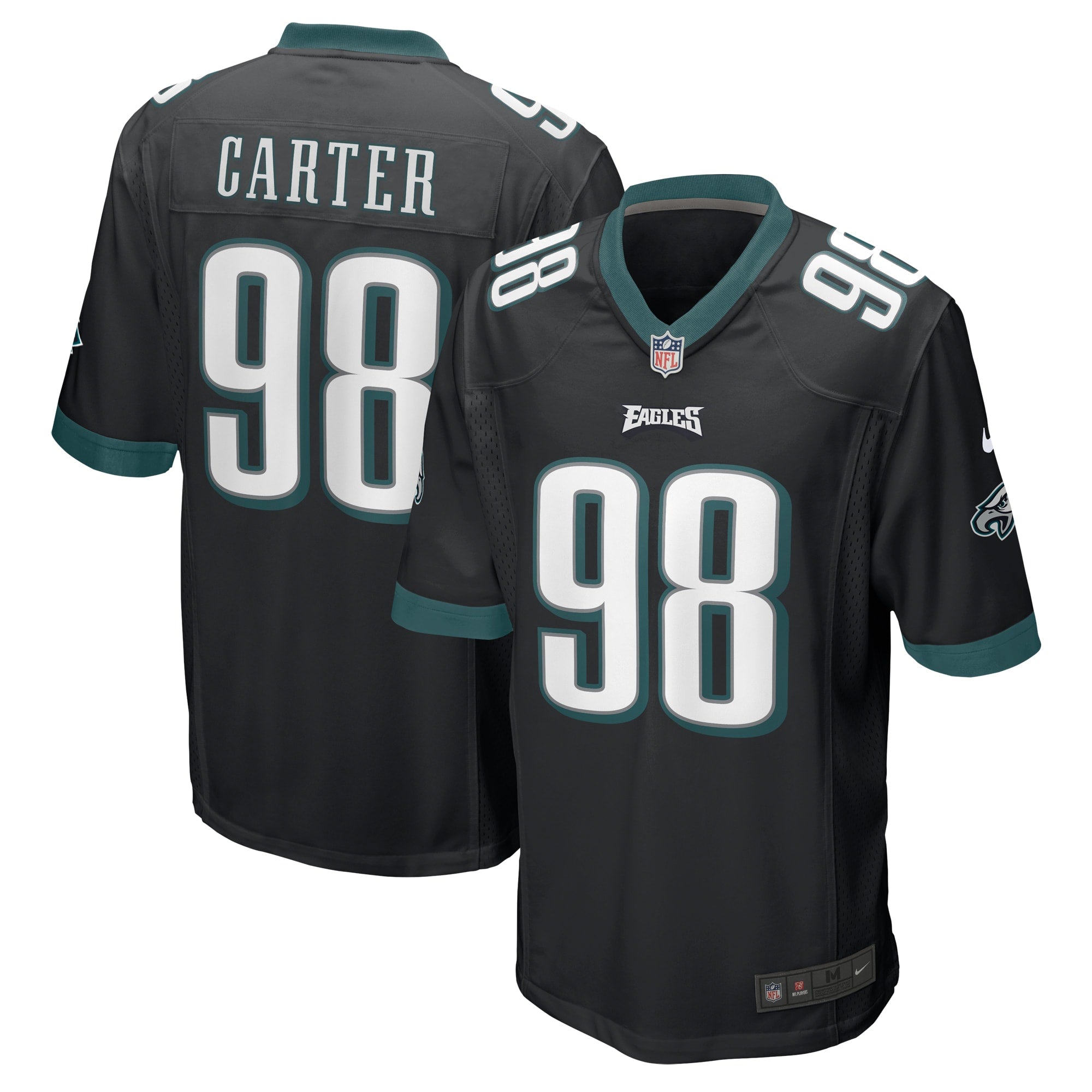 Jalen Carter Philadelphia Eagles Nike  Game Jersey -  White/Black