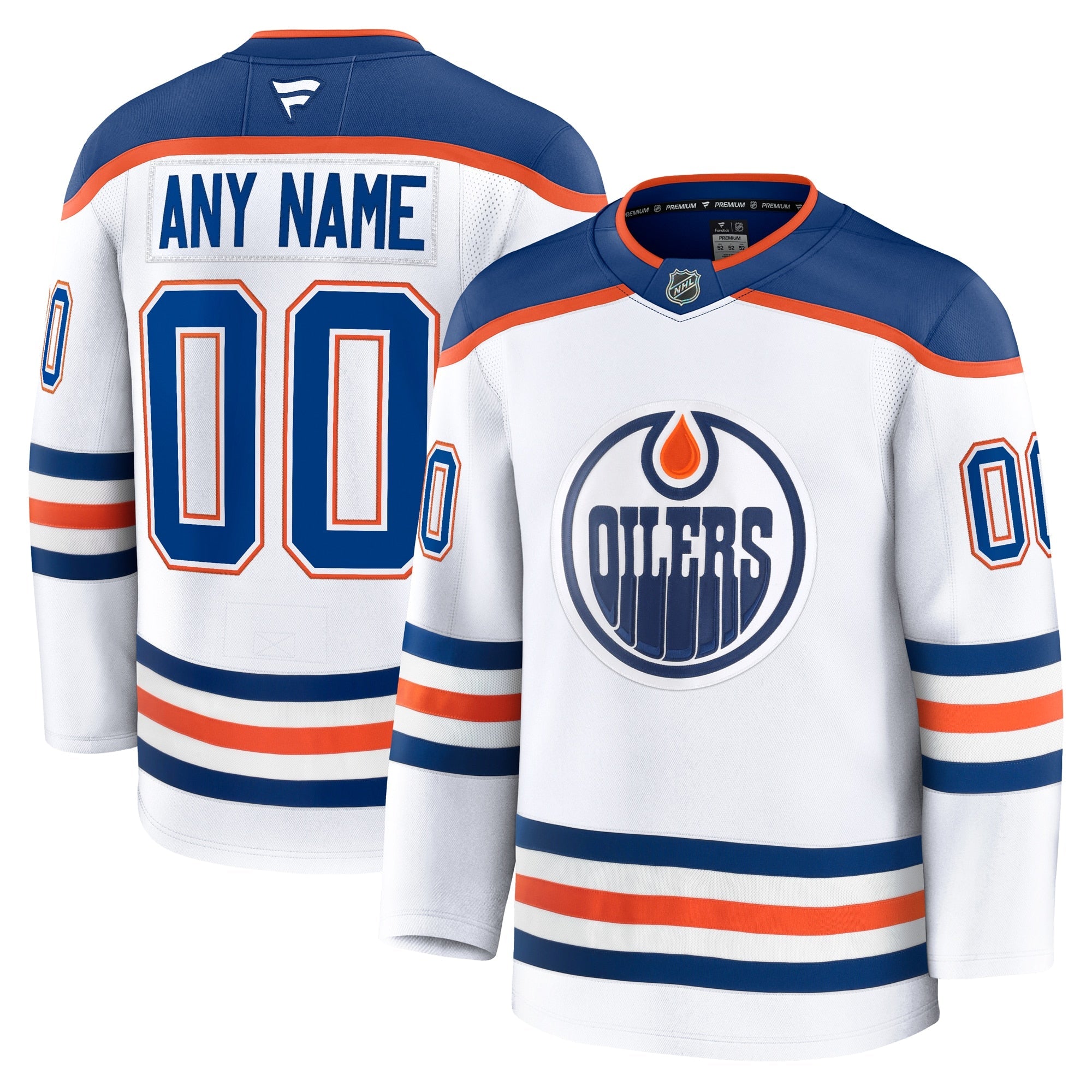 Edmonton Oilers  Home Premium Custom Jersey - Royal/White