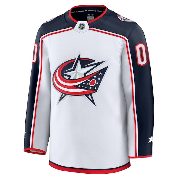 Columbus Blue Jackets  Away Premium Custom Jersey - White/Navy