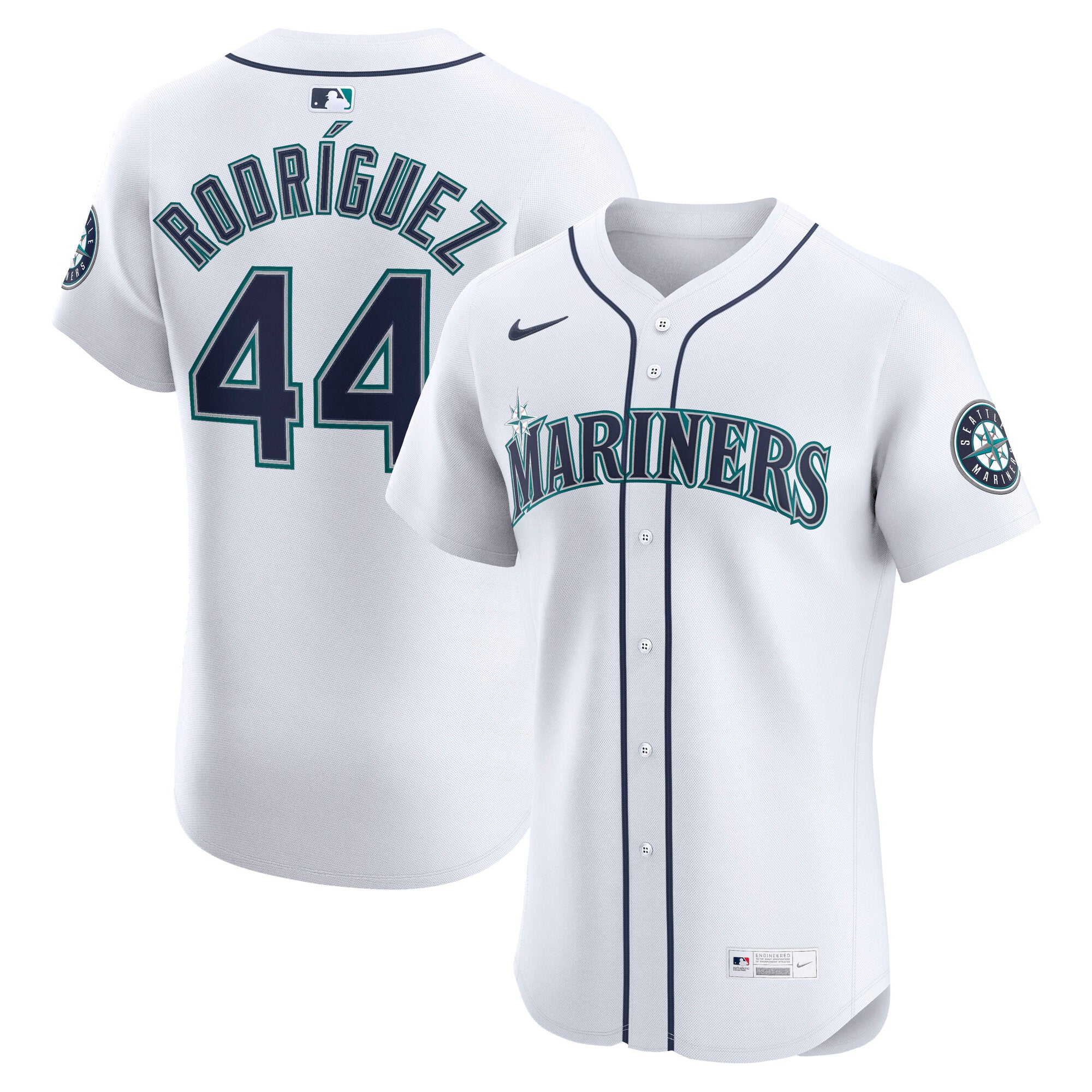 Men's Seattle Mariners Julio Rodríguez Nike Alternate Elite Jersey - Teal/White/Cream