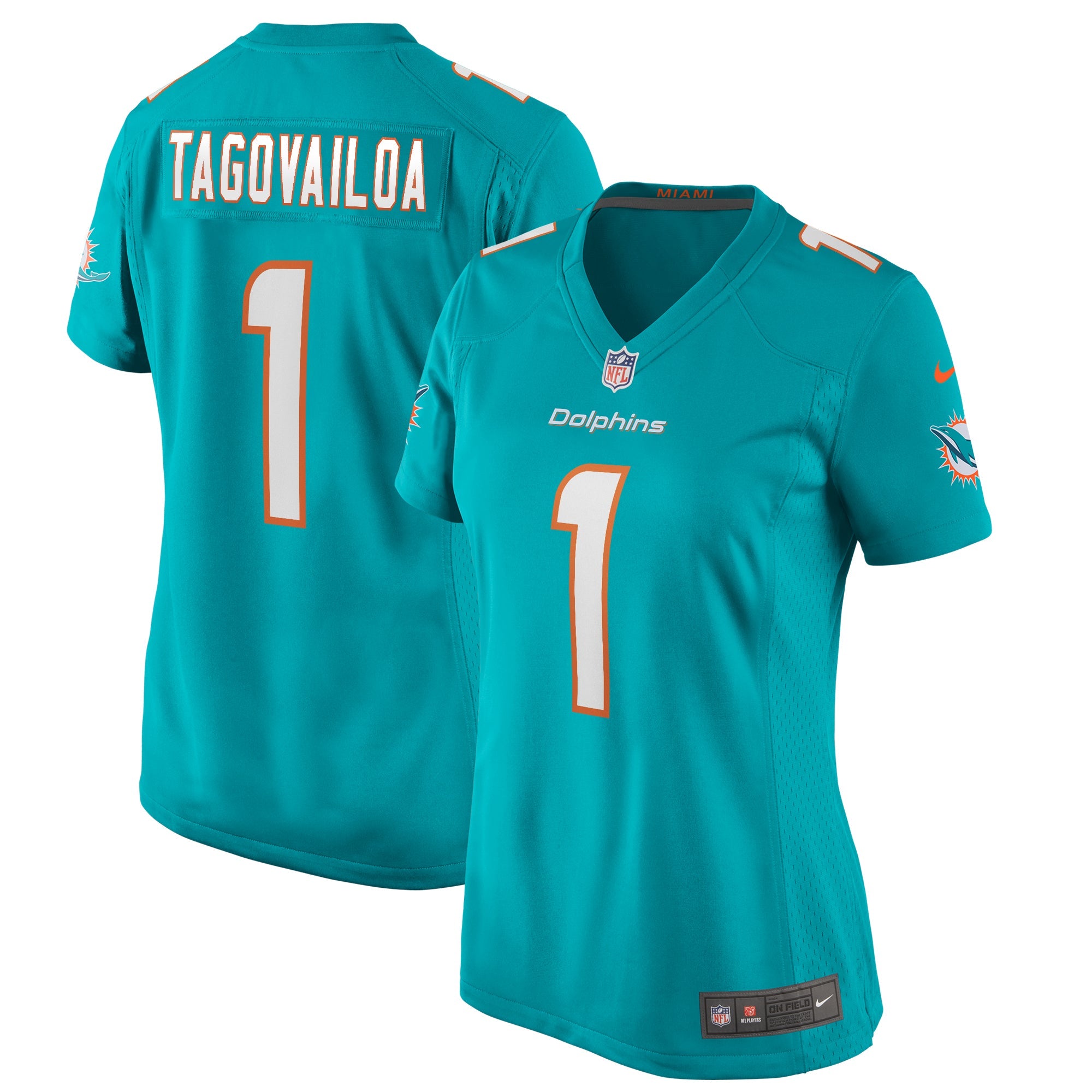 Tua Tagovailoa Miami Dolphins Nike Women's Game Jersey - White/Aqua