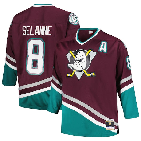 Teemu Selanne Anaheim Ducks Big & Tall   Blue Line Player Jersey - Purple