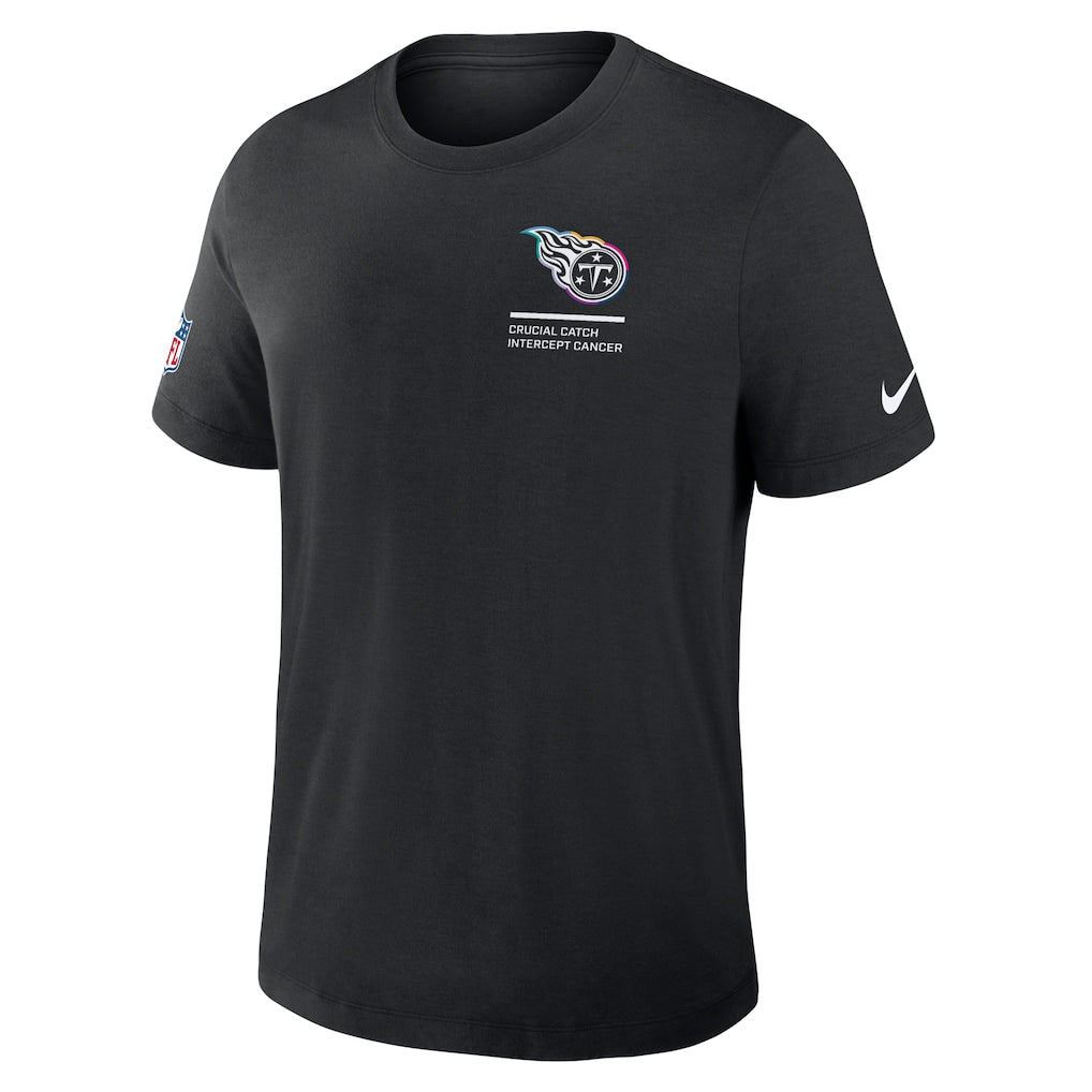 Tennessee Titans Nike 2025 NFL Crucial Catch Tri-Blend Dri-FIT T-Shirt - Black
