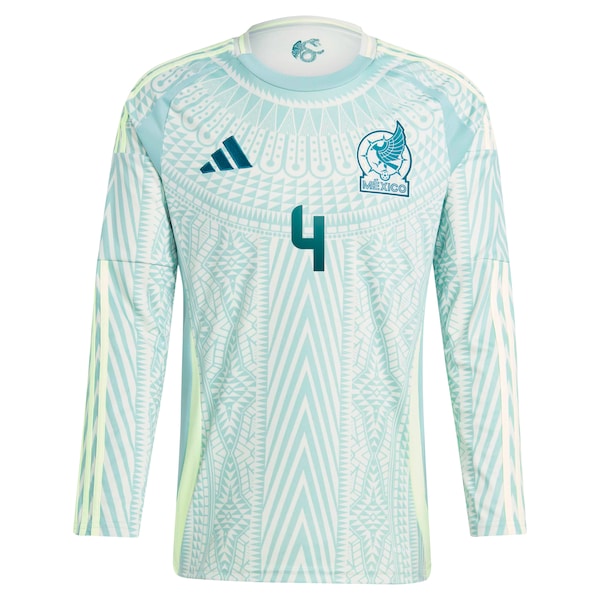 Edson Alvarez Mexico National Team adidas 2024 Away Replica Player Long Sleeve Jersey - Green/Burgundy