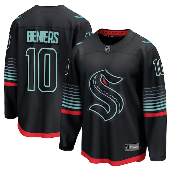 Matty Beniers Seattle Kraken  Alternate Breakaway Player Jersey - Black