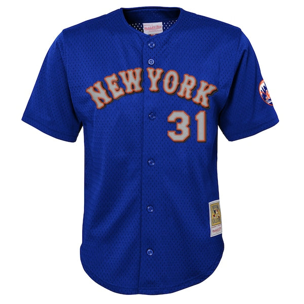 Mike Piazza New York Mets Youth Cooperstown Collection Mesh Batting Practice Jersey - Royal