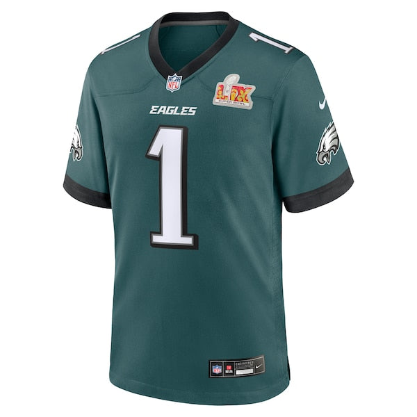 Jalen Hurts Philadelphia Eagles Nike Super Bowl LIX Game Player Jersey - Midnight Green