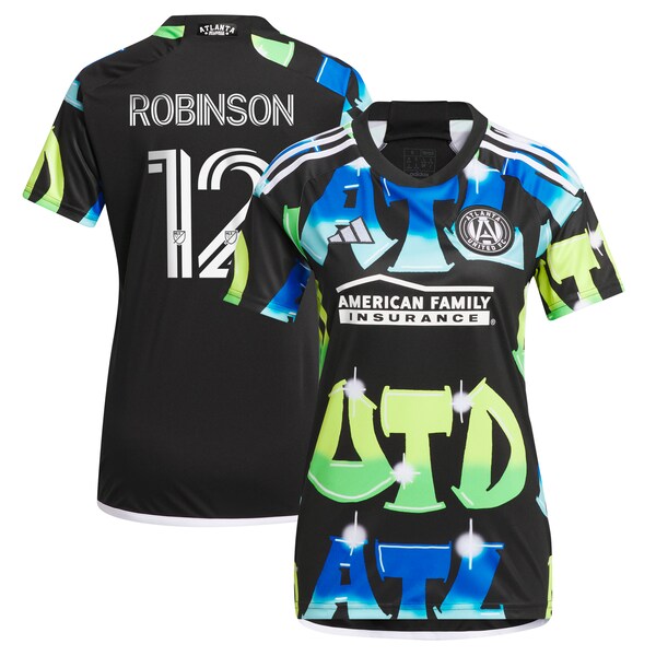Miles Robinson Atlanta United FC adidas Women's 2024 The 404 Replica Player Jersey - Black