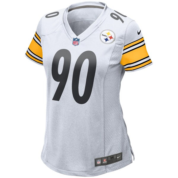 Women's Pittsburgh Steelers T.J. Watt Nike White Player Jersey - Black/Gold