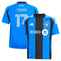 Giacomo Vrioni CF Montreal adidas Youth 2025 Montréal Original Replica Player Jersey - Blue