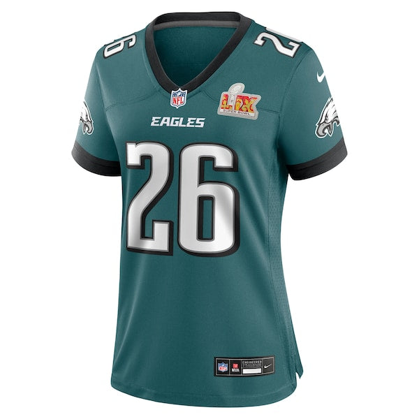 Saquon Barkley Philadelphia Eagles Nike Women's Super Bowl LIX Game Player Jersey - Midnight Green