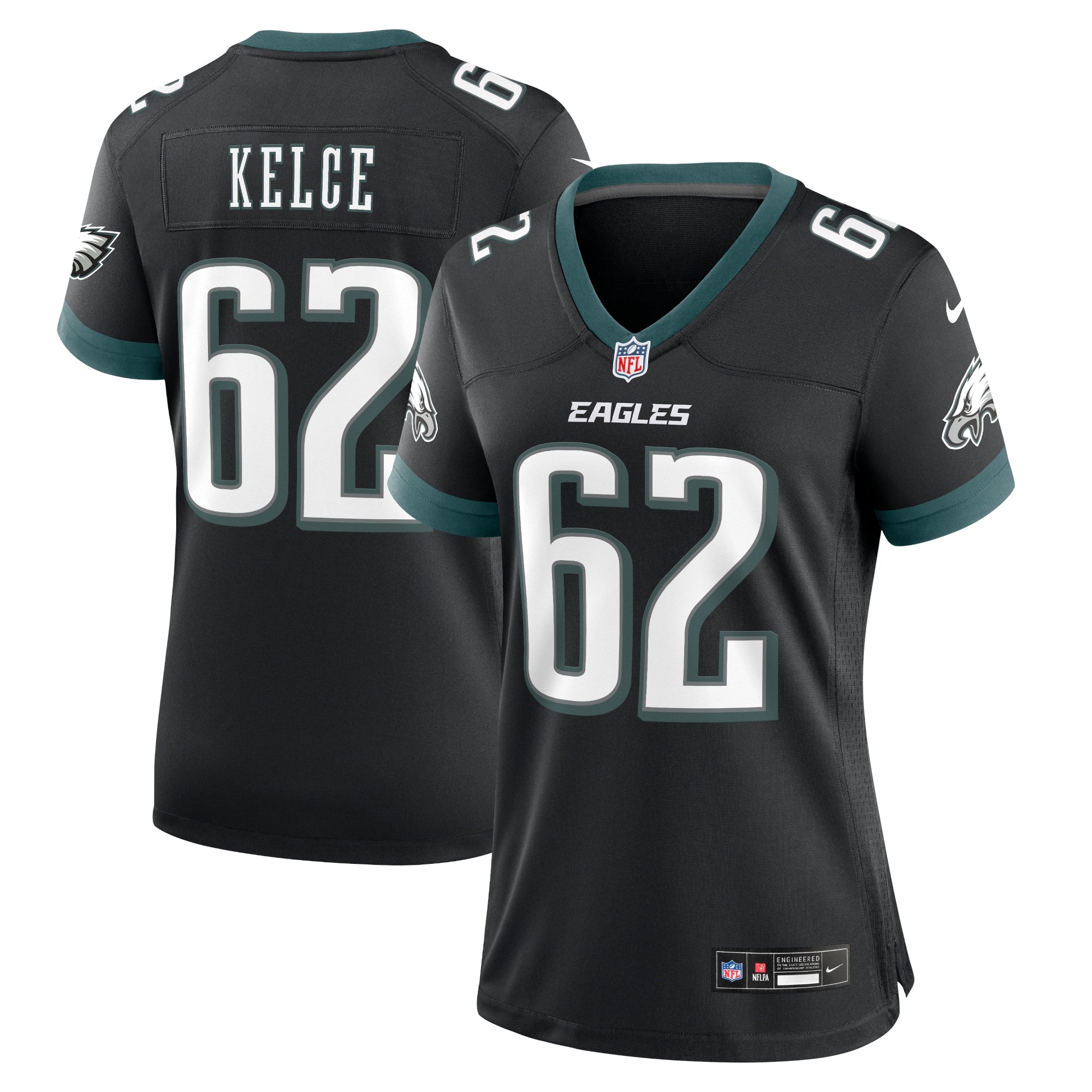 Jason Kelce Philadelphia Eagles Nike Women's Team Game Jersey - Midnight Green/Black