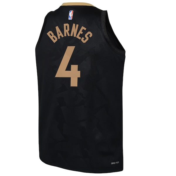 Scottie Barnes Toronto Raptors Nike Youth 2022/23 Swingman Jersey - City Edition - Black