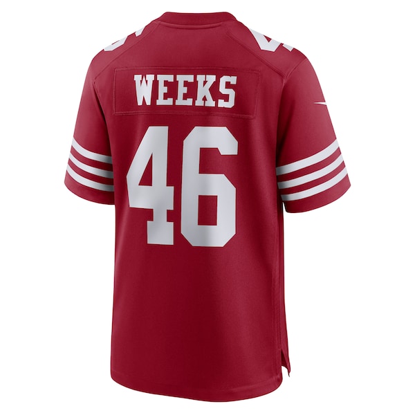 Jon Weeks San Francisco 49ers Nike Team Game Jersey -  Scarlet