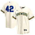 Milwaukee Brewers Nike Home  2025 Jackie Robinson Day Replica Jersey - Cream
