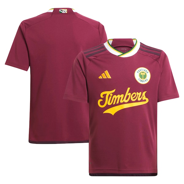 Portland Timbers adidas Youth 2024 Archive Replica Jersey - Red