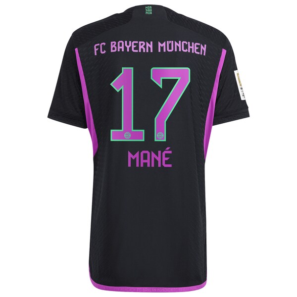 Sadio Mané Bayern Munich adidas 2023/24 Away Authentic Player Jersey - Black/White